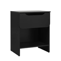 Wayfair Ebern Designs Black Wood Veneer Nightstands
