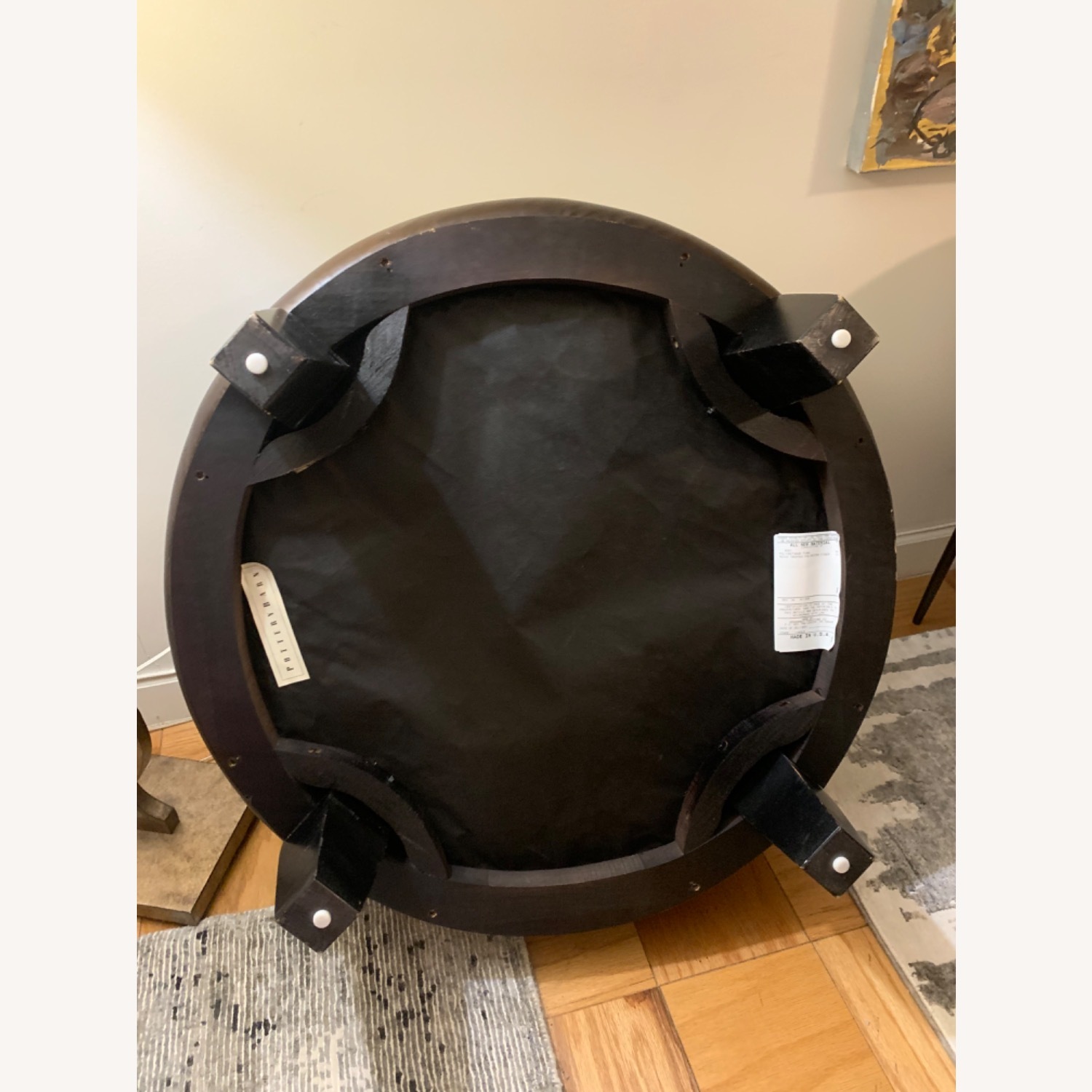 Pottery Barn Dark Brown Leather Coffee Table - image-4