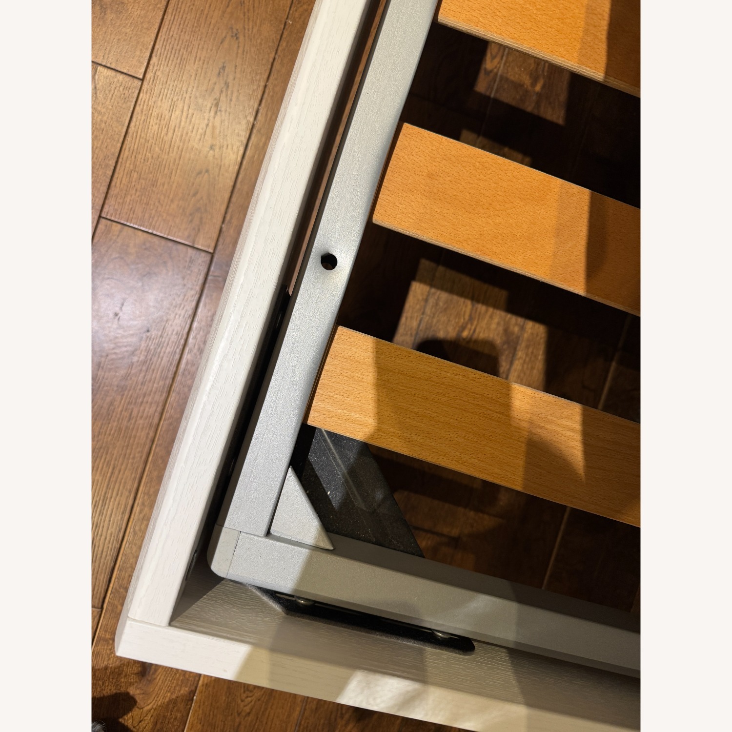 Italian Simple White Matte Bedframe Queen - image-4