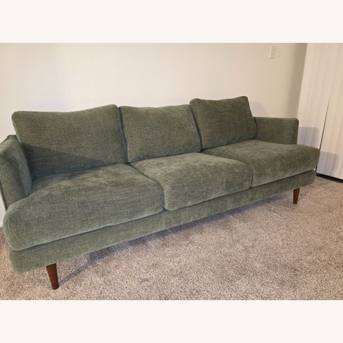 Used Living Spaces Marques Green 3 Seater Sofa for sale on AptDeco