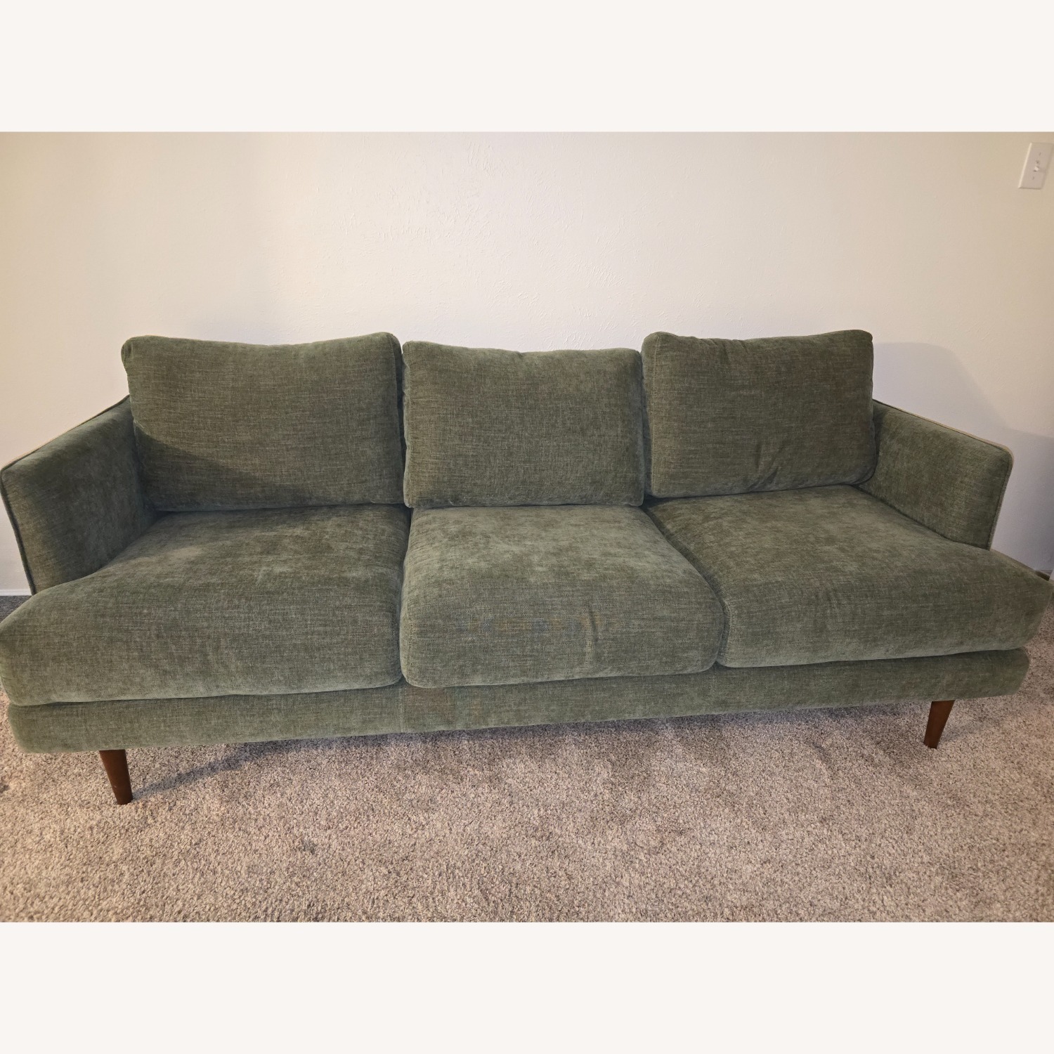 Living Spaces Marques Green 3 Seater Sofa - image-2