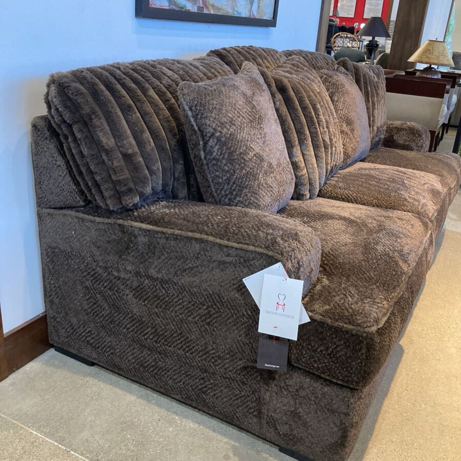 Aylesworth Chenille Sofa Mocha  - image-9