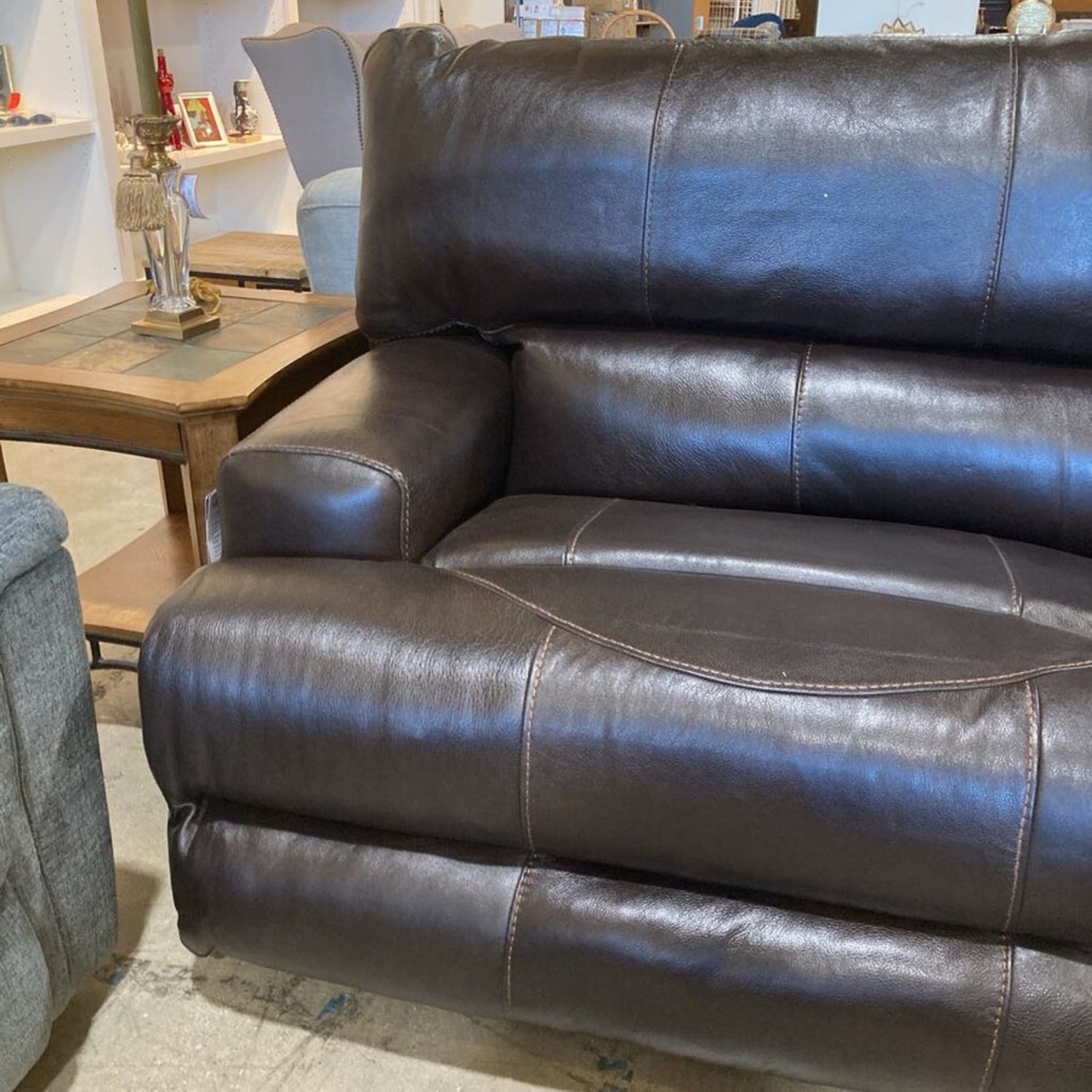 Wembley Leather Lay Flat Power Reclining Sofa - image-3