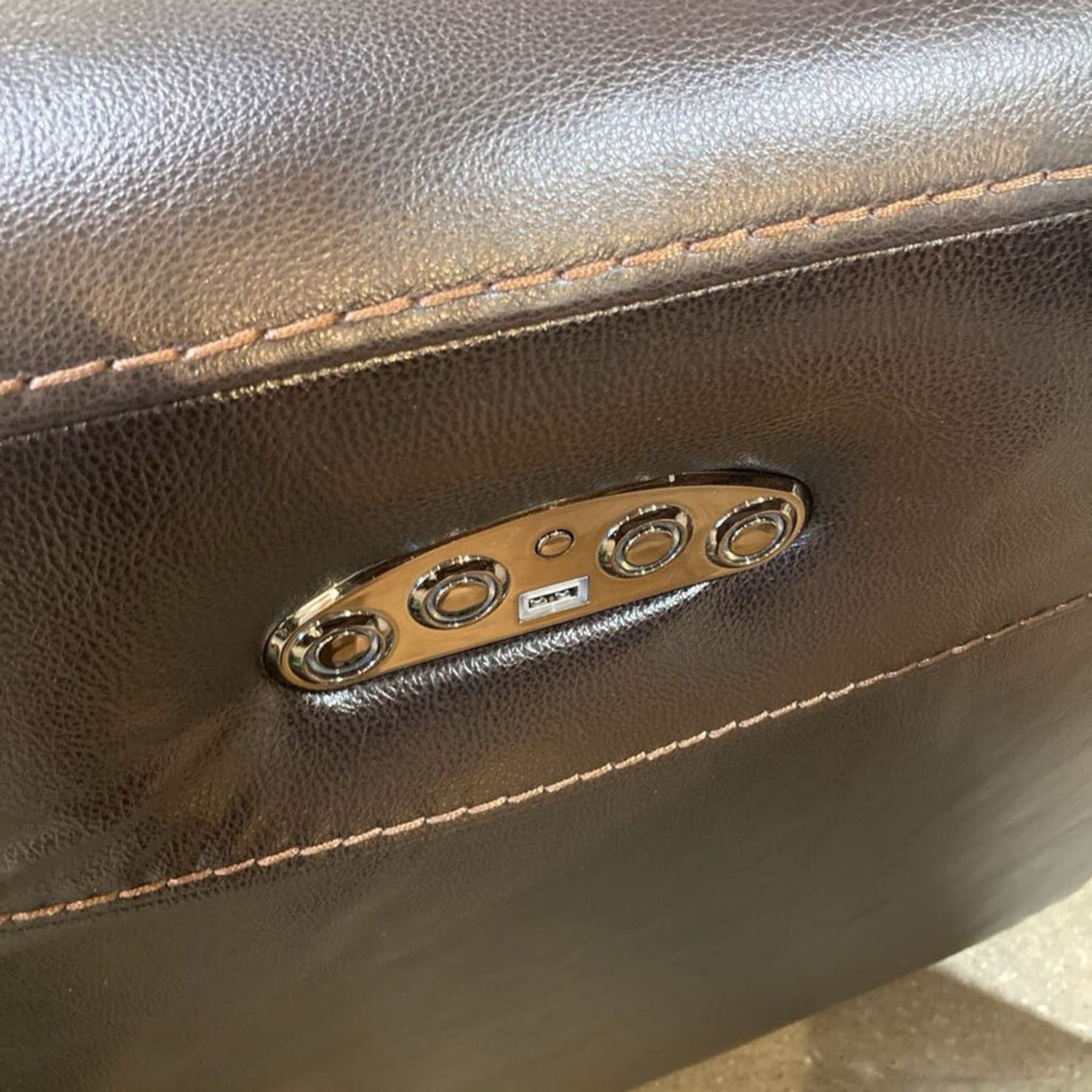 Wembley Leather Lay Flat Power Reclining Sofa - image-5