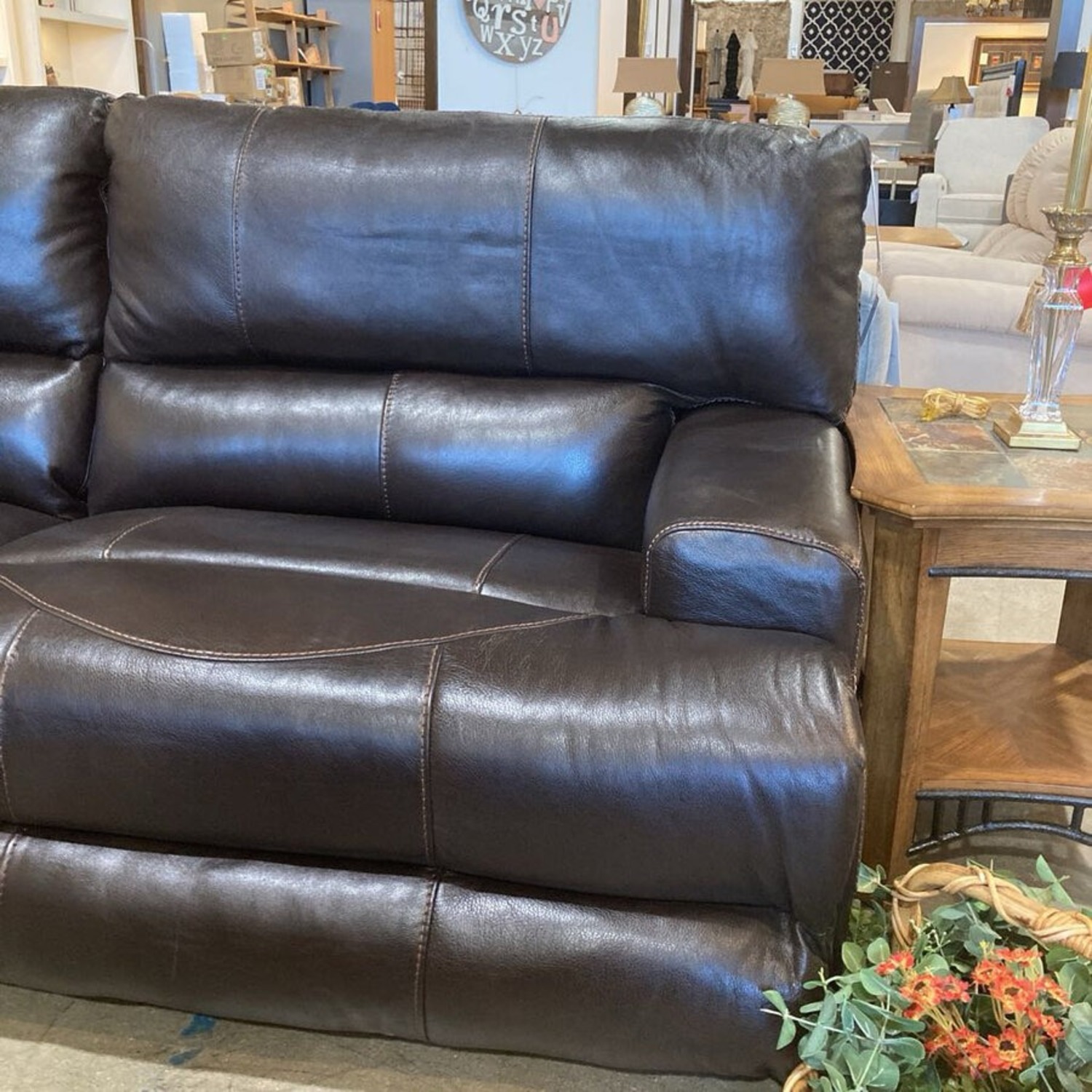 Wembley Leather Lay Flat Power Reclining Sofa - image-2