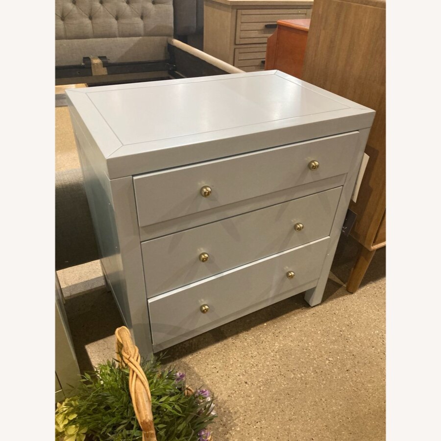 Celine 3-Drawer Nightstand Light Blue - image-1