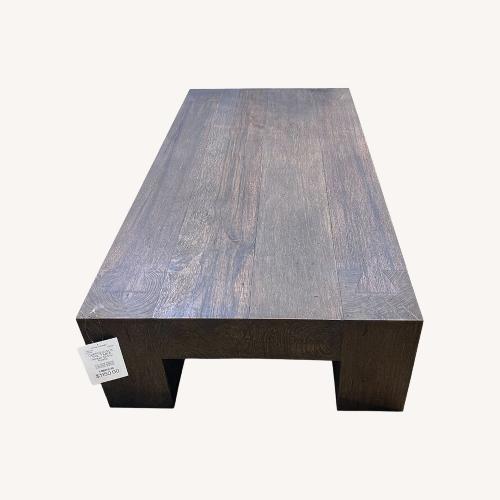 Used Abaso Ebony Rustic Wormwood Oak Coffee Table for sale on AptDeco