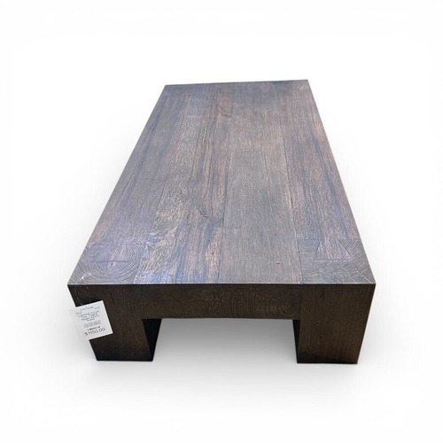 Used Abaso Ebony Rustic Wormwood Oak Coffee Table for sale on AptDeco