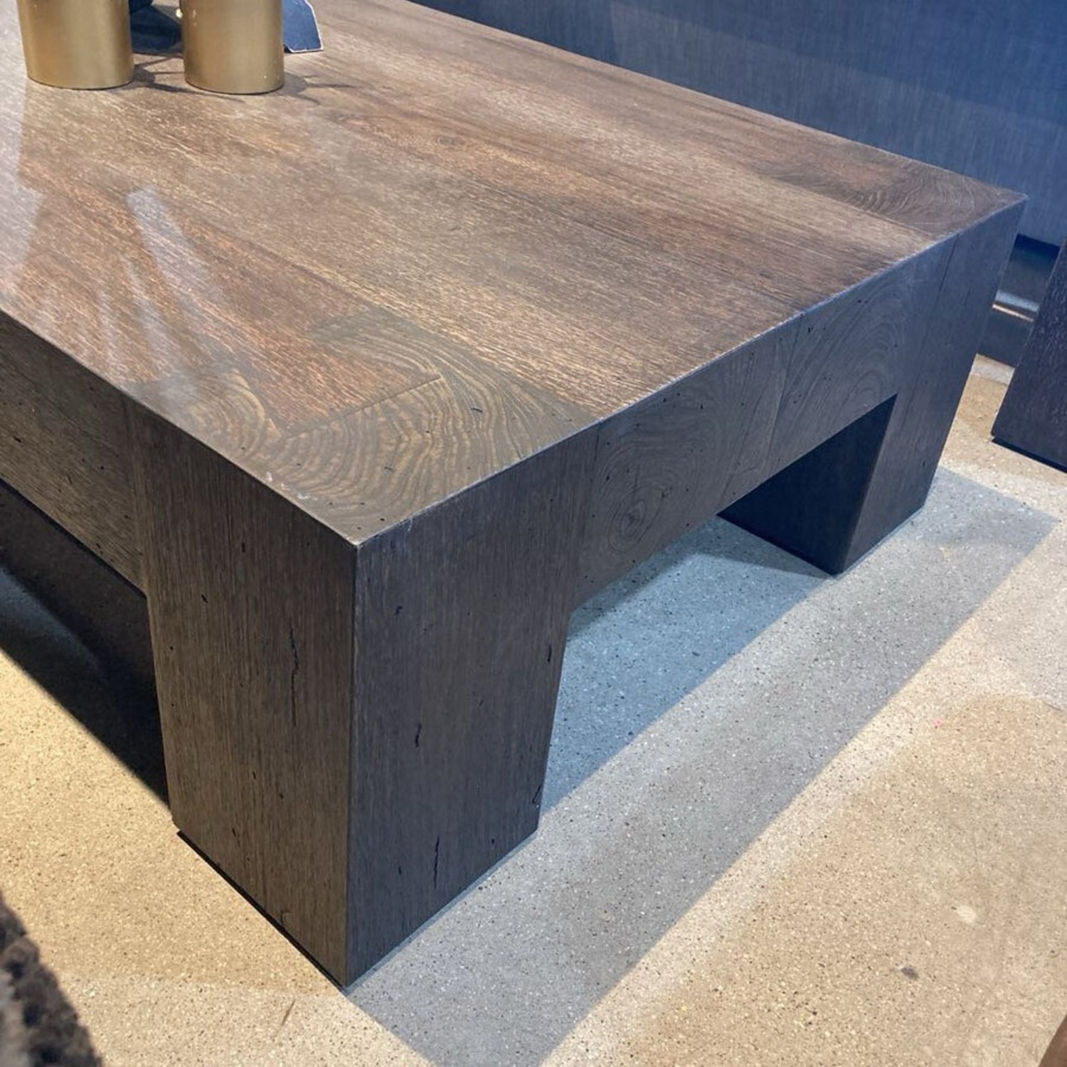 Abaso Ebony Rustic Wormwood Oak Coffee Table - image-5