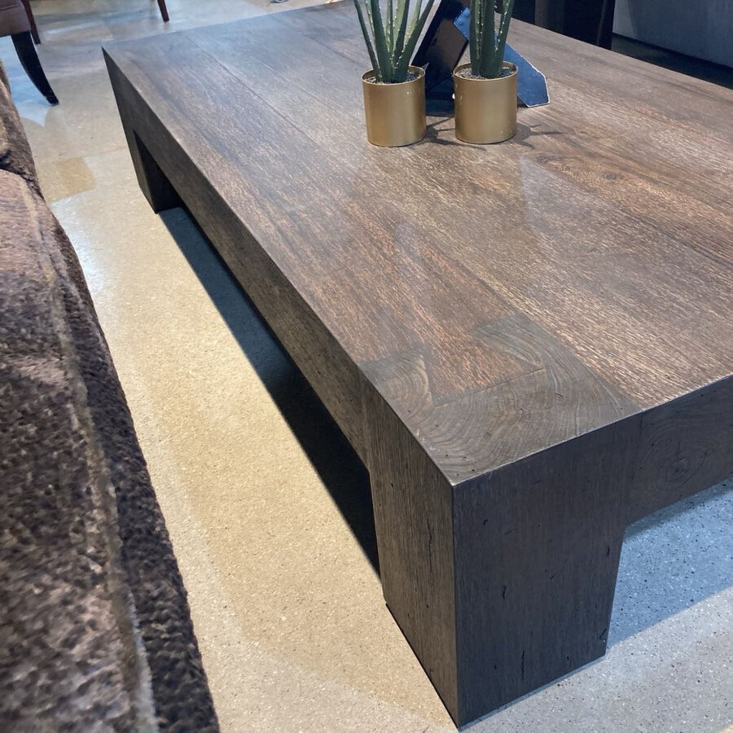 Abaso Ebony Rustic Wormwood Oak Coffee Table - image-6