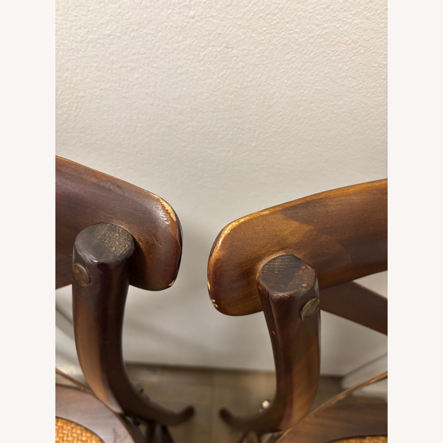 Ballard Designs Dark Brown Wood Stools - image-2