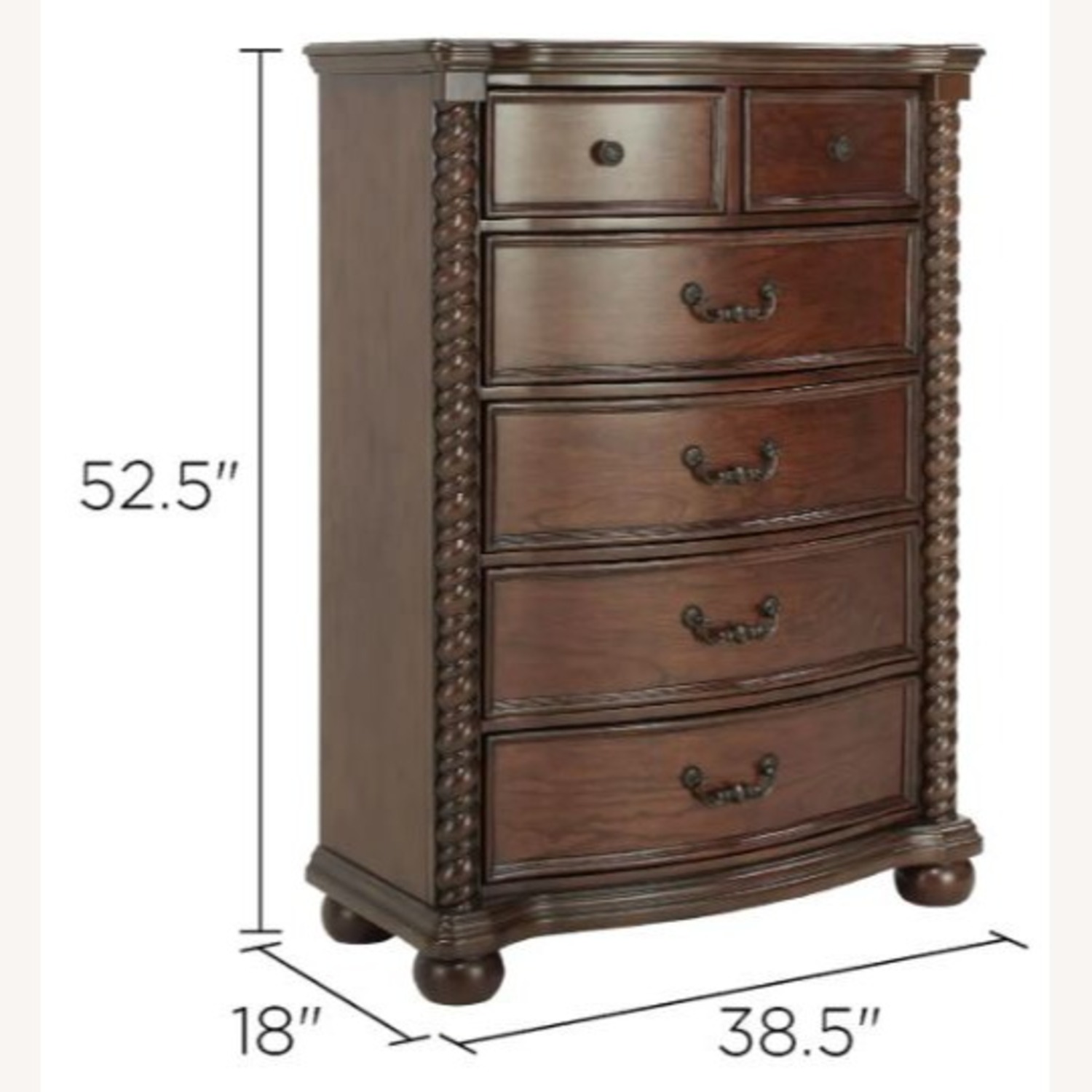 Raymour & Flanigan Chesapeake Dark Brown Wood Chest - image-2
