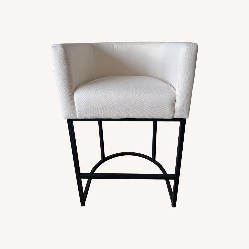 Used White Fabric Stools for sale on AptDeco