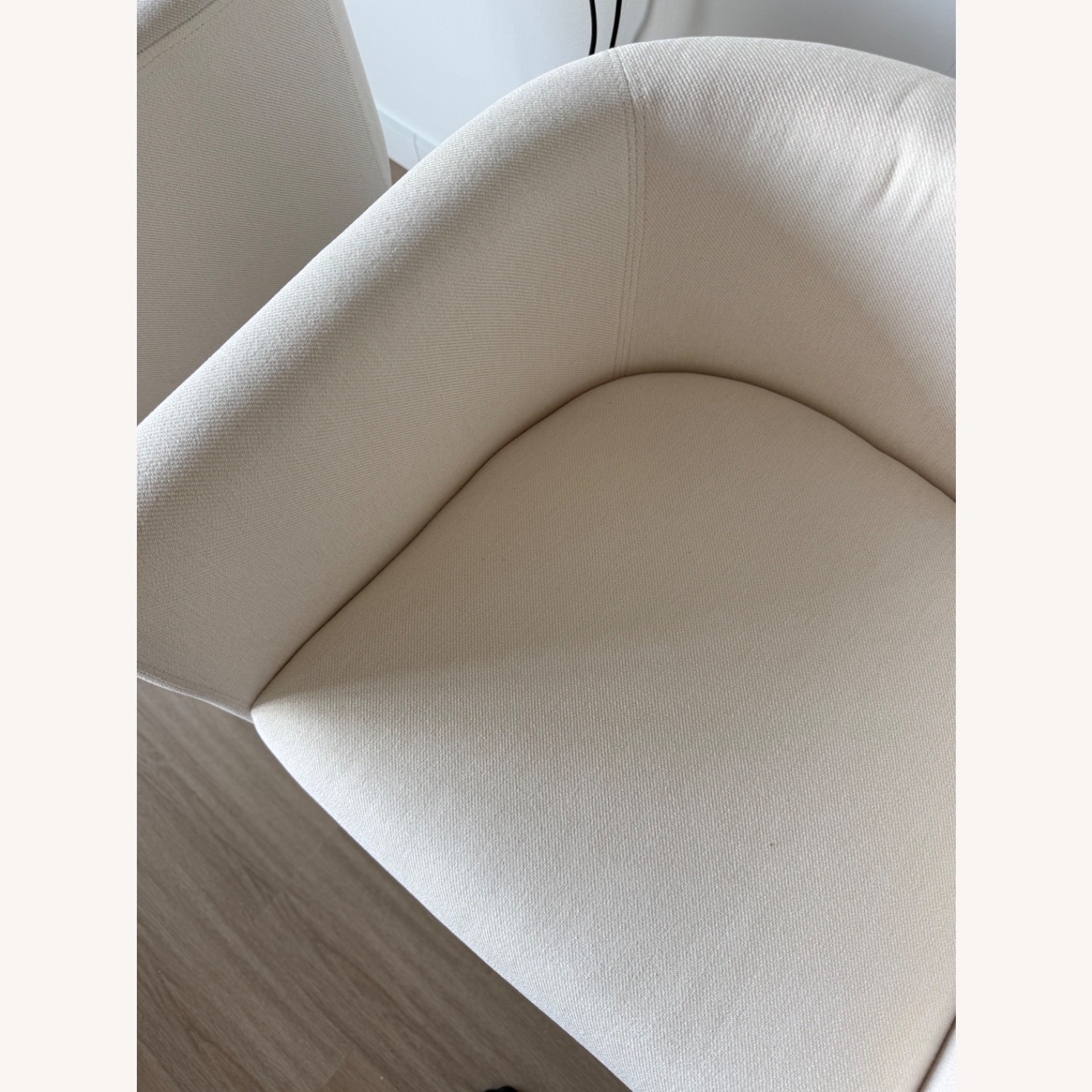 White Fabric Stools - image-4