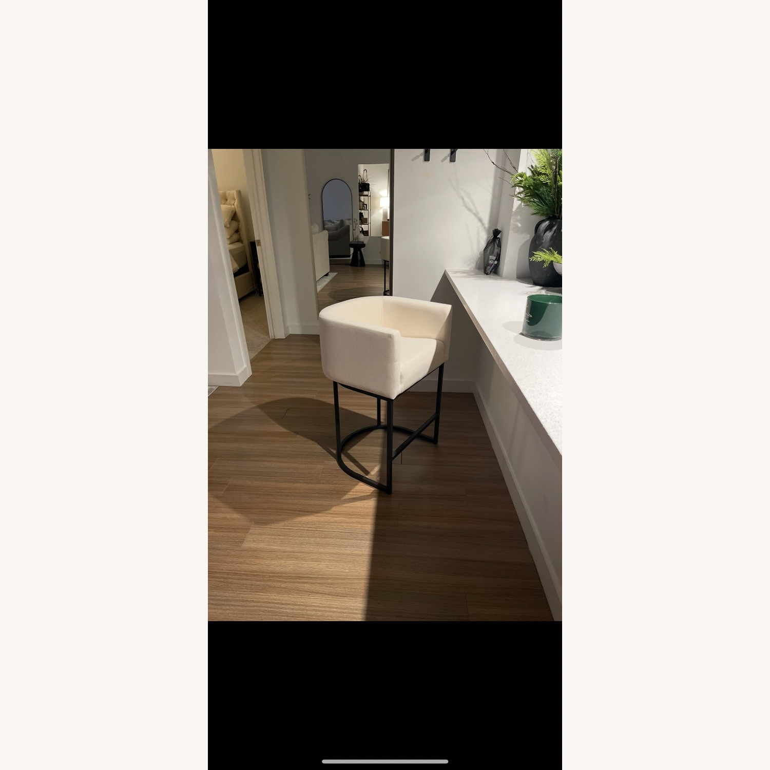 White Fabric Stools - image-2