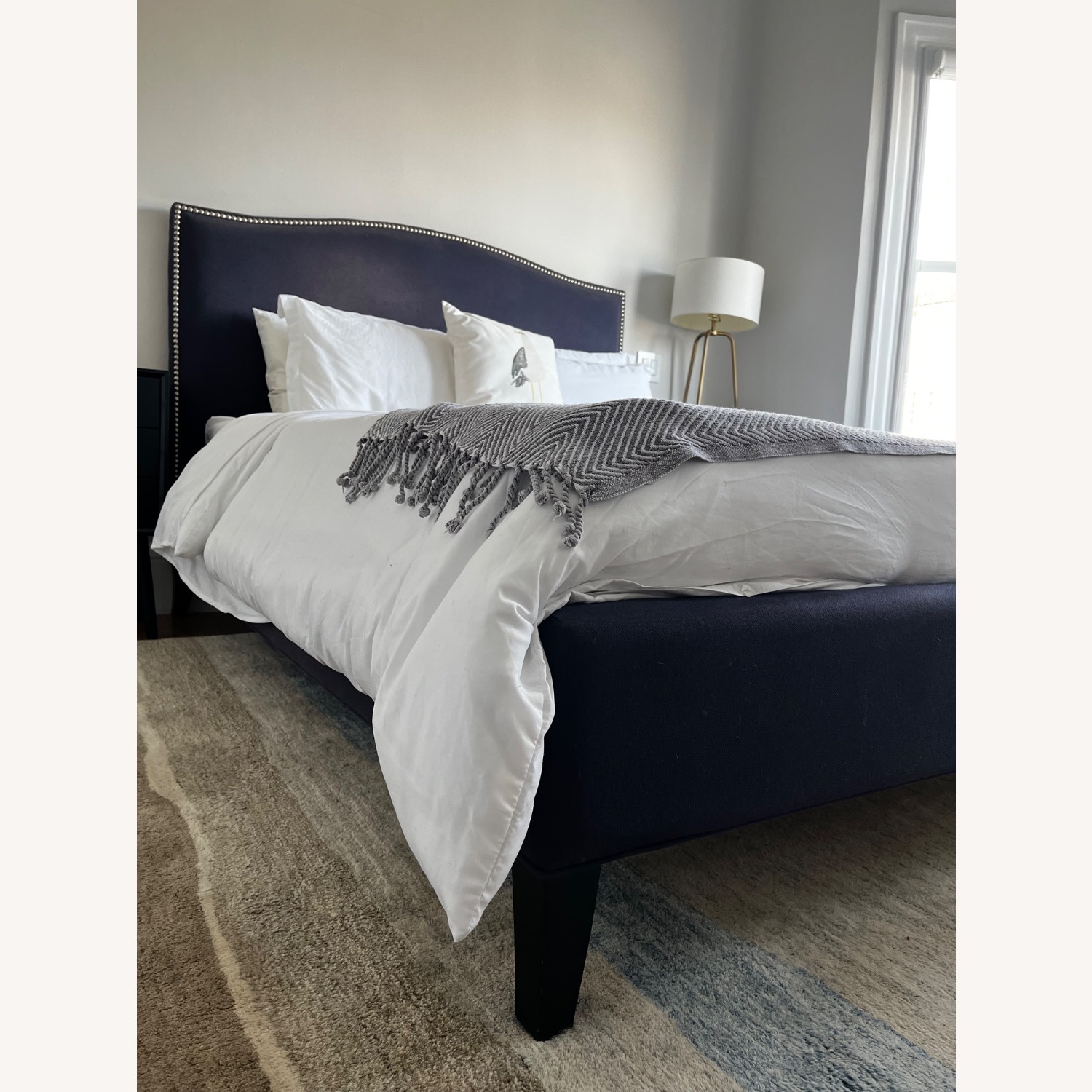 Crate and Barrel Colette Headboard and Bedframe - image-2