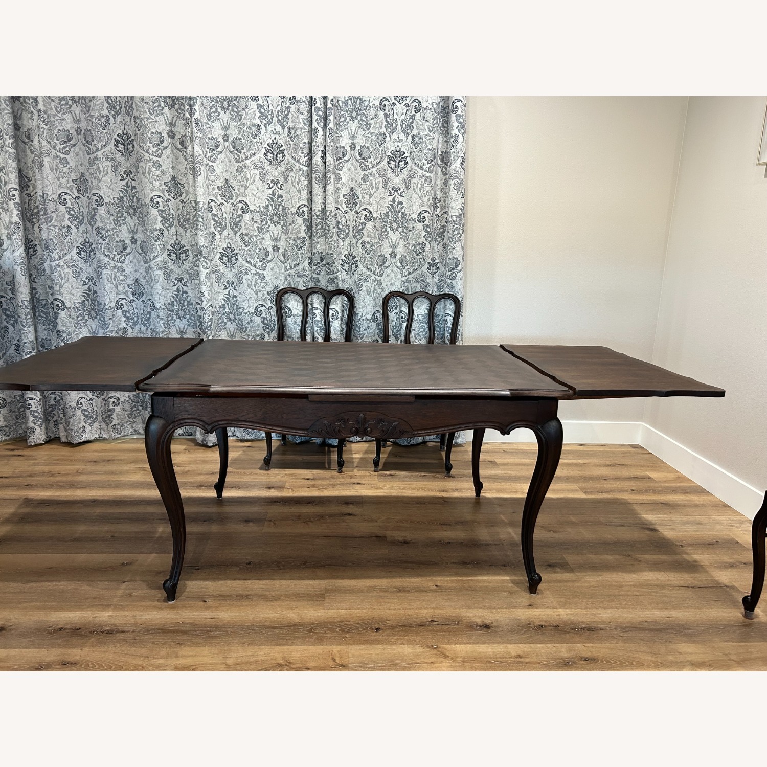 LouisXV French Country Draw-Leaf Table and Chairs - image-2