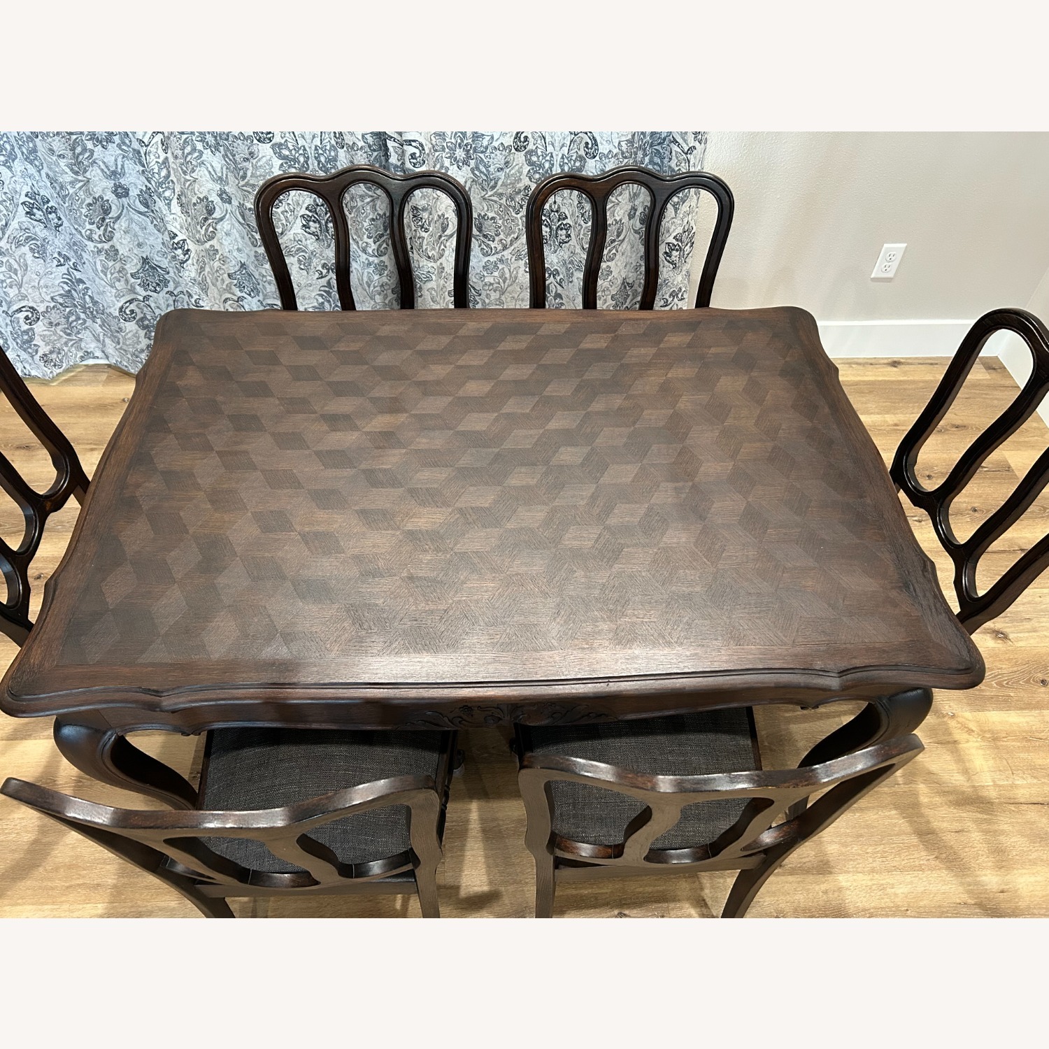 LouisXV French Country Draw-Leaf Table and Chairs - image-1