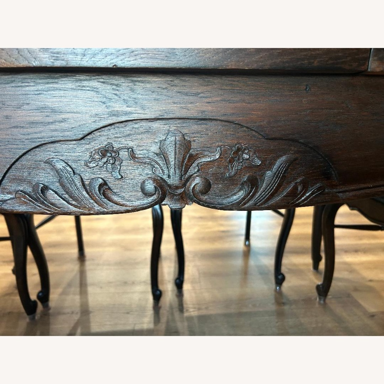 LouisXV French Country Draw-Leaf Table and Chairs - image-3