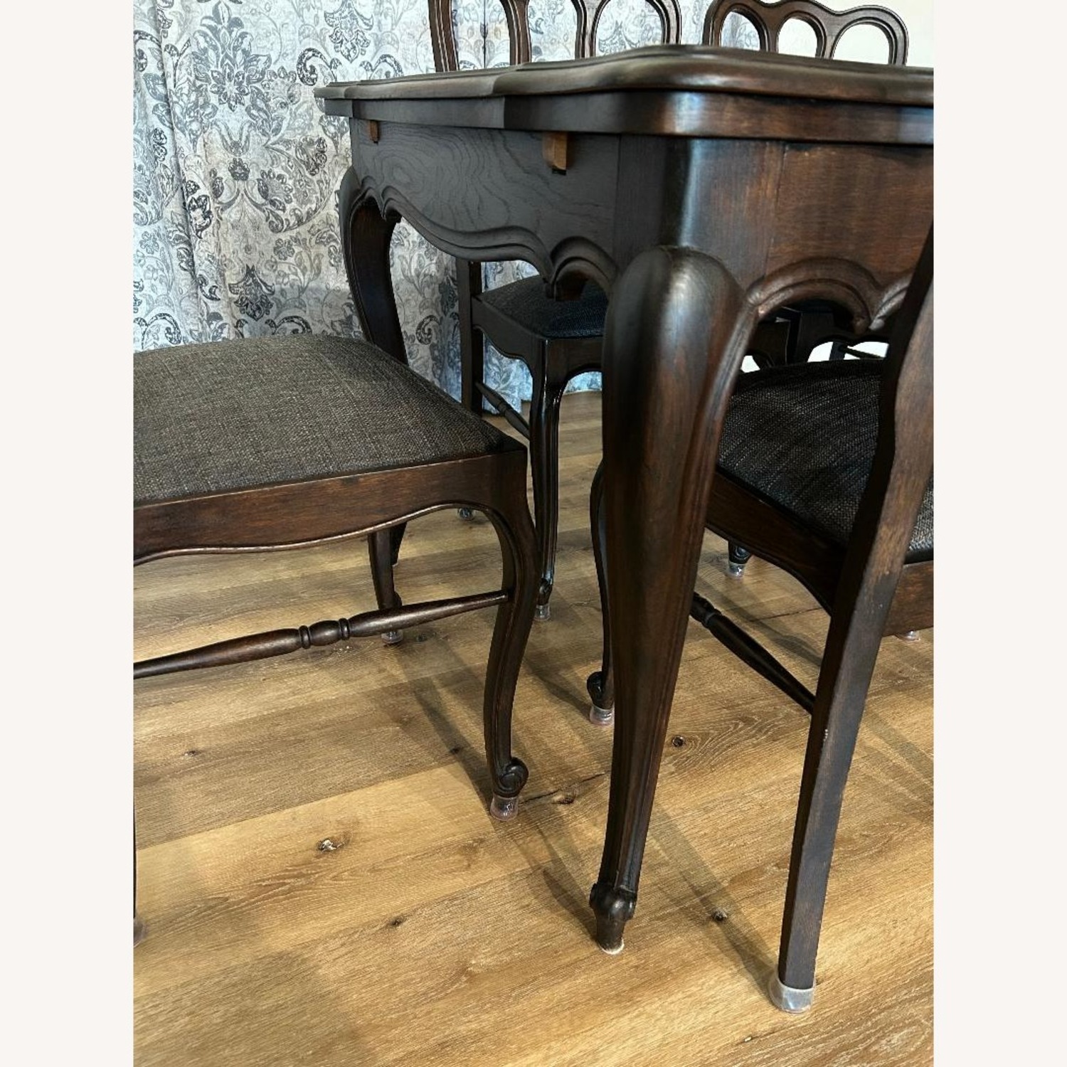 LouisXV French Country Draw-Leaf Table and Chairs - image-7