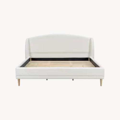 Used Christopher Knight Home White Boucle King Bed for sale on AptDeco