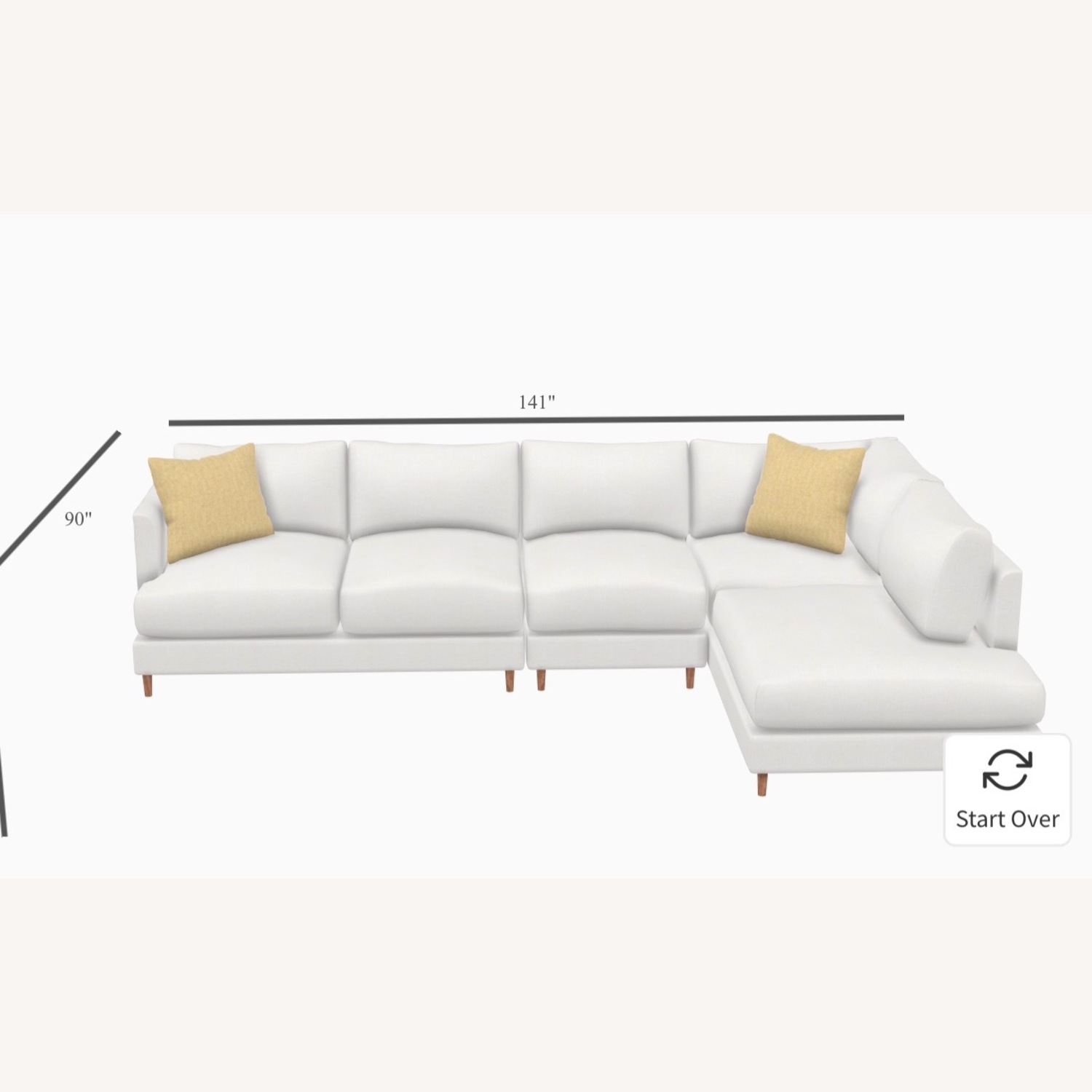 Living Spaces Sectional Sofa - image-2