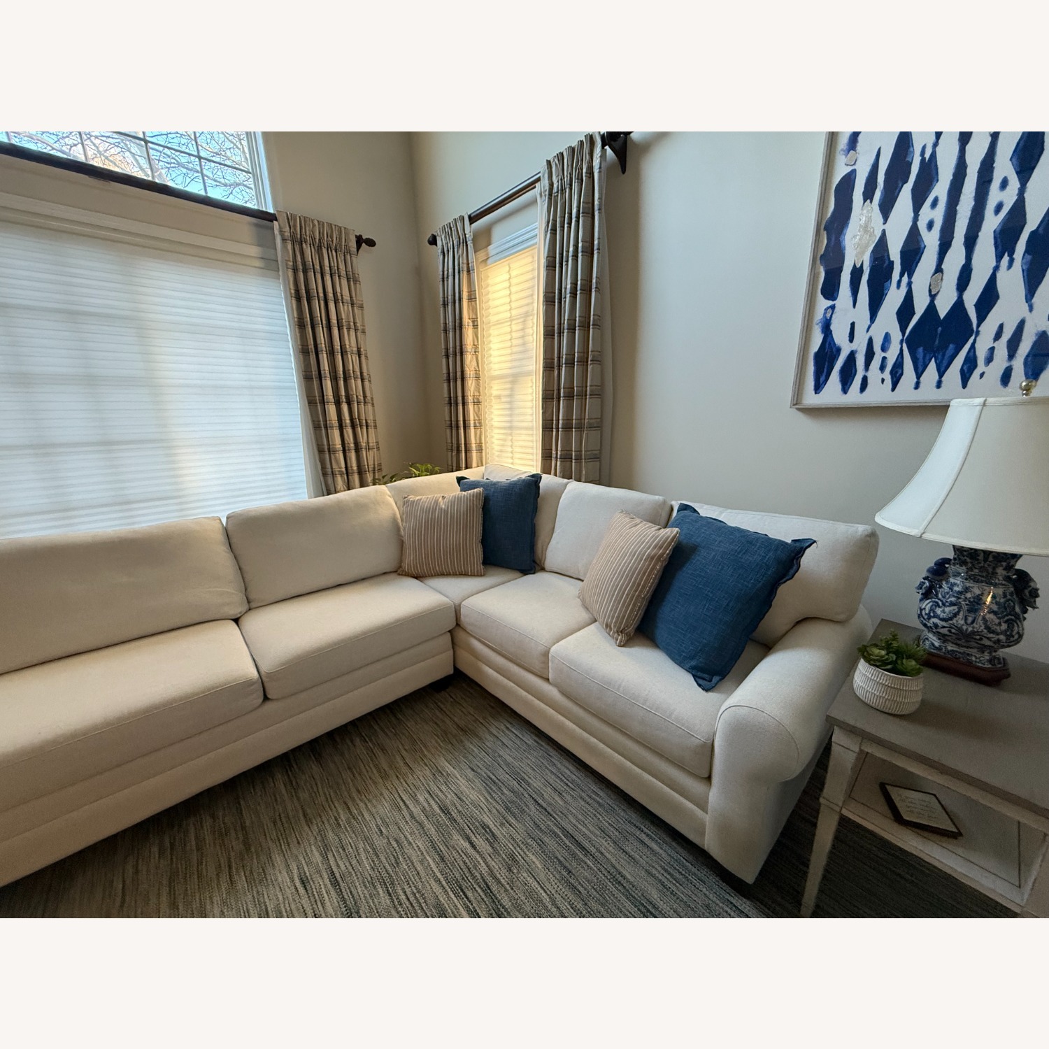 Bassett 0ff-White 3+ Piece Sectional With Cuddler - image-1