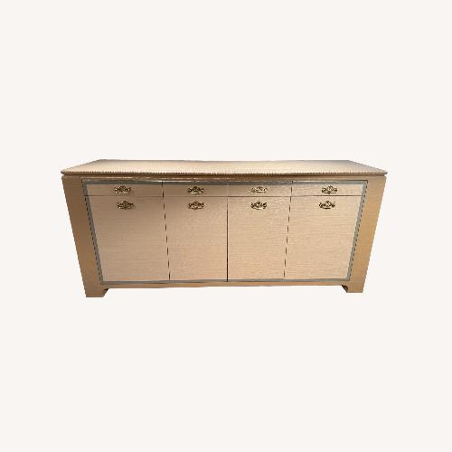Used Custom Linen Wrapped Sideboard for sale on AptDeco