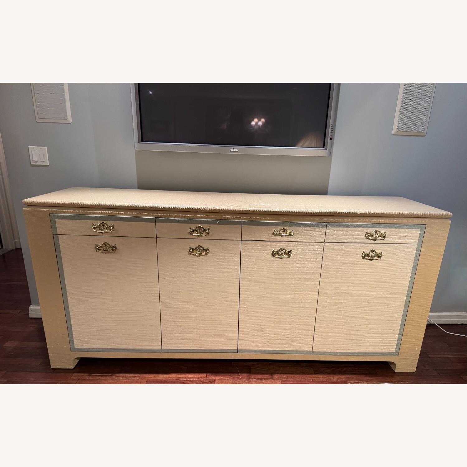 Custom Linen Wrapped Sideboard - image-0