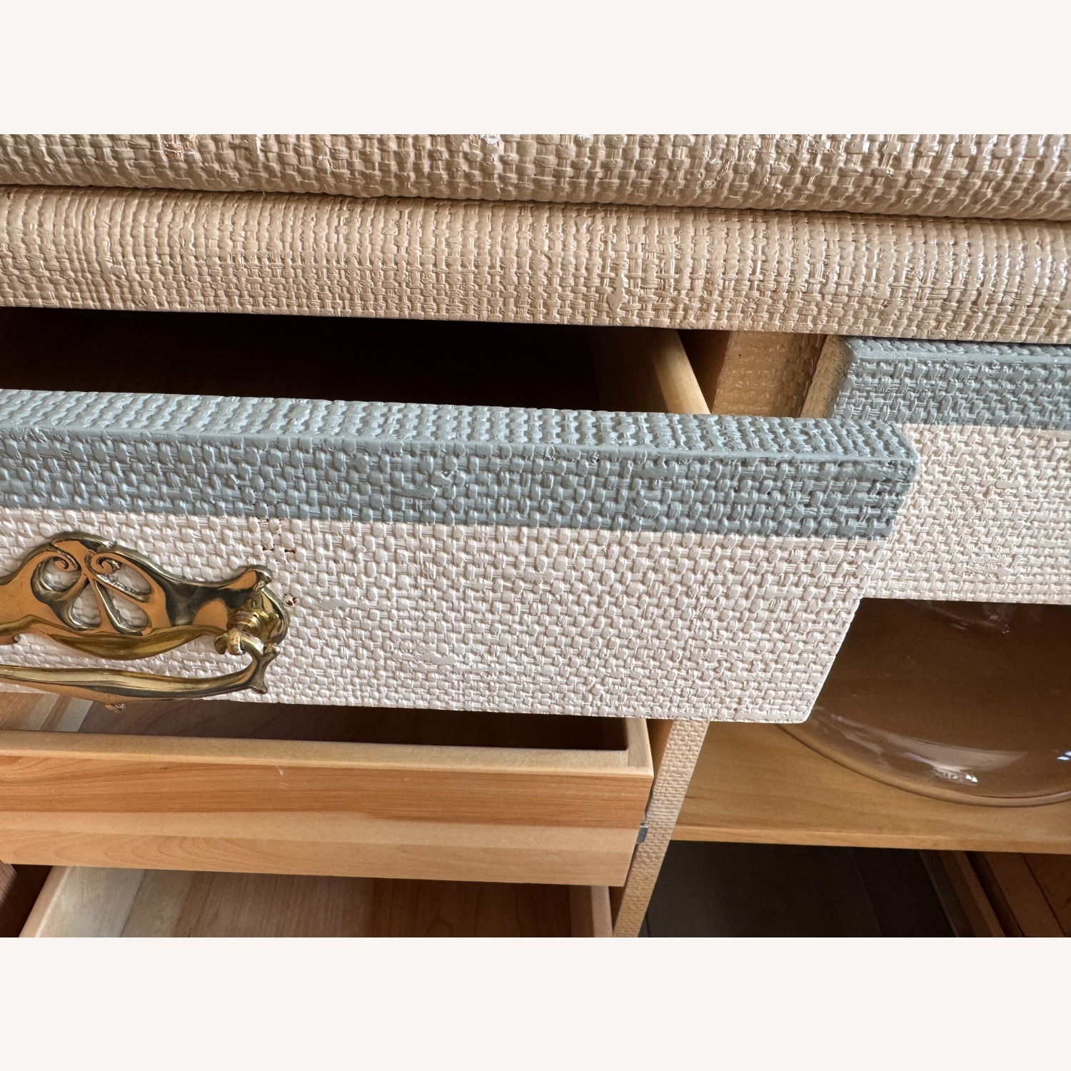 Custom Linen Wrapped Sideboard - image-7