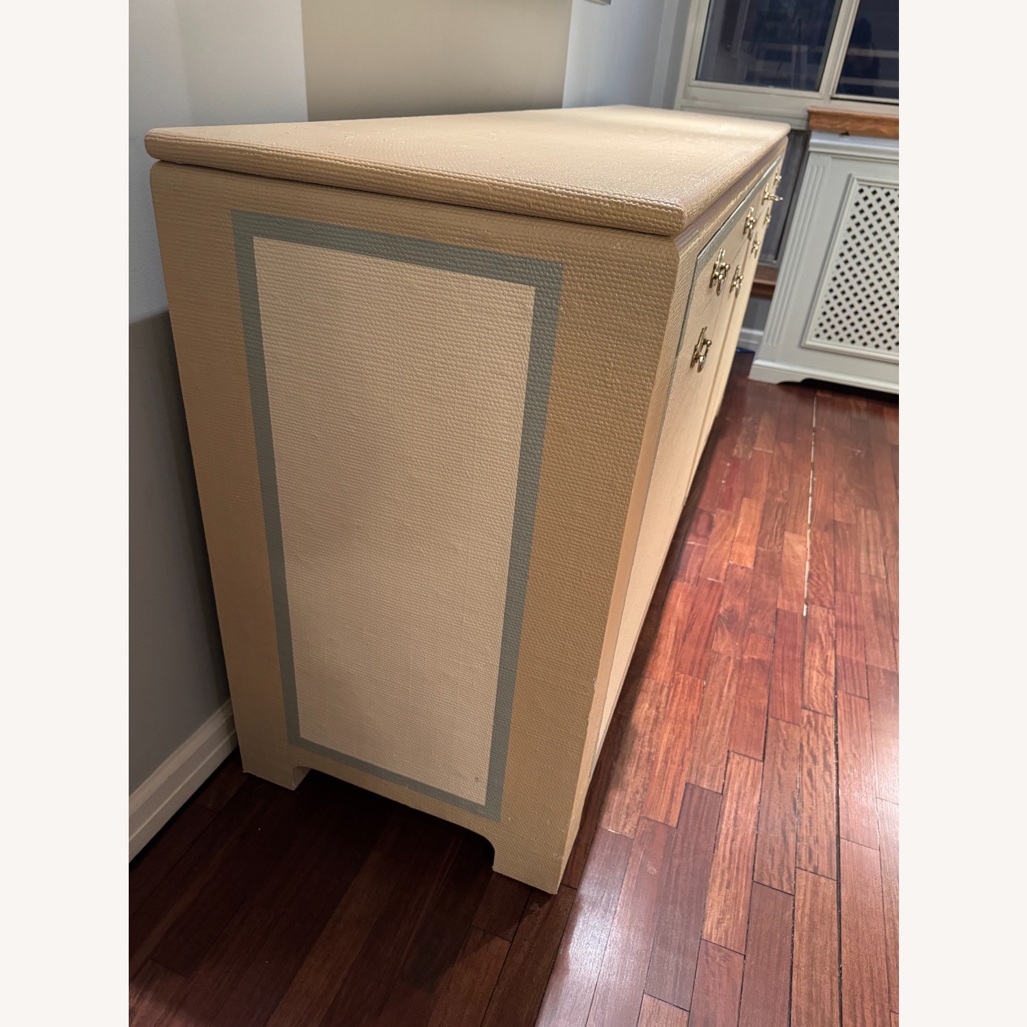 Custom Linen Wrapped Sideboard - image-5