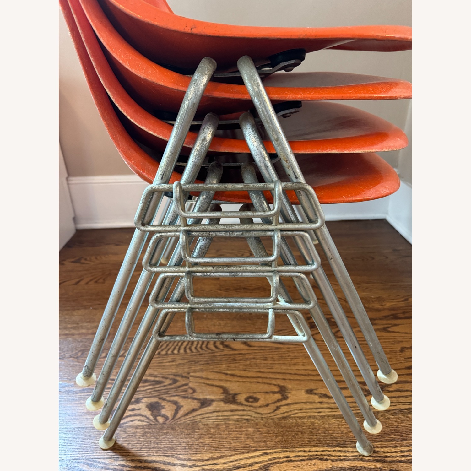 Herman Miller Orange Dining Chairs - image-3