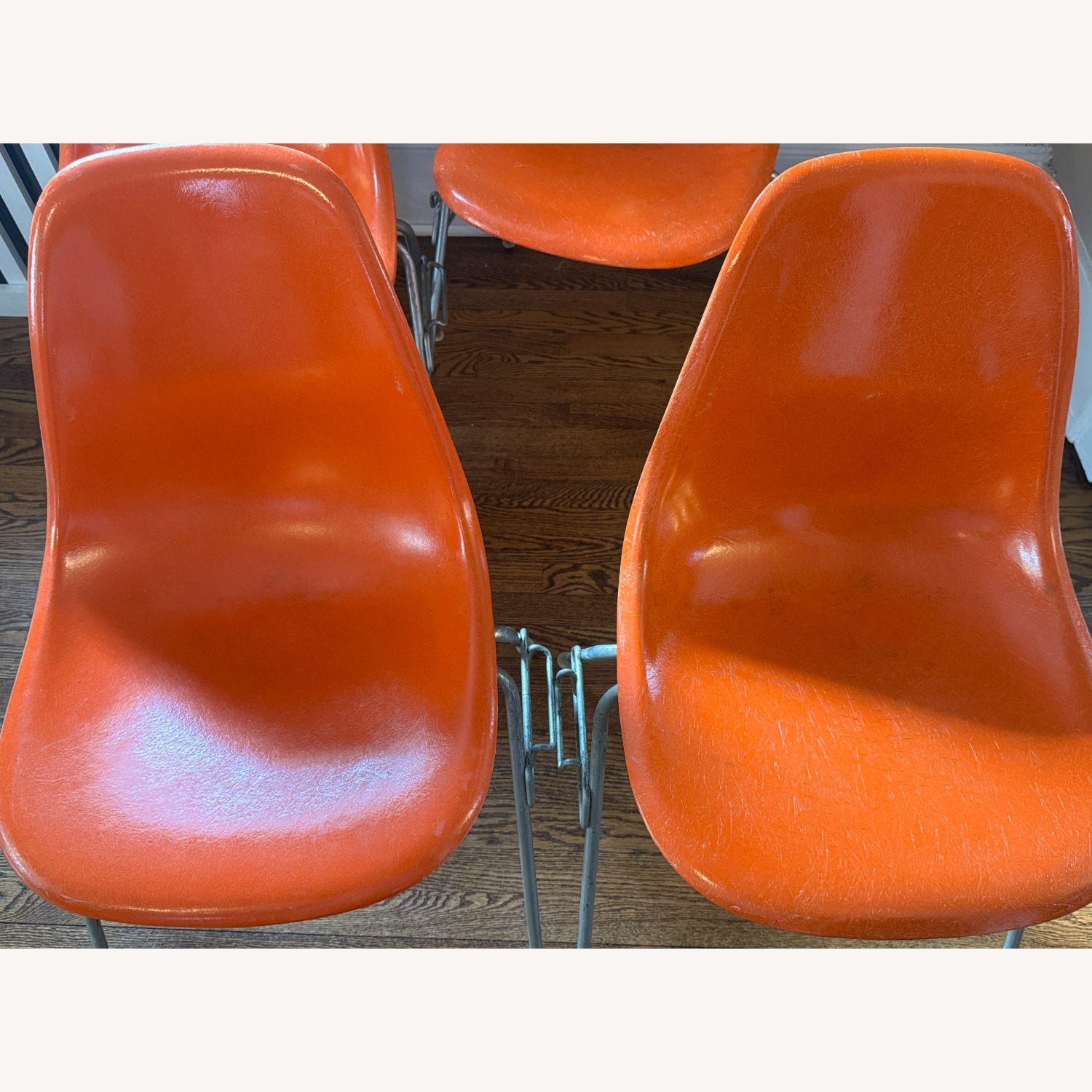 Herman Miller Orange Dining Chairs - image-7