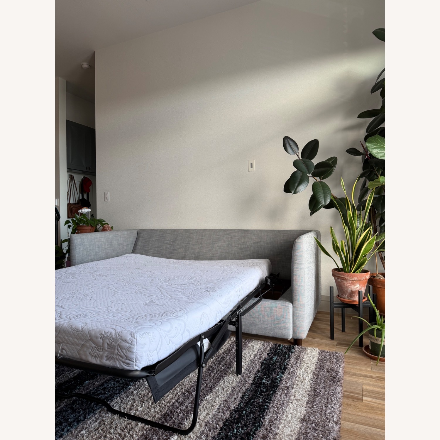 West Elm Shelter Light Gray Fabric Sleeper Sofa - image-6