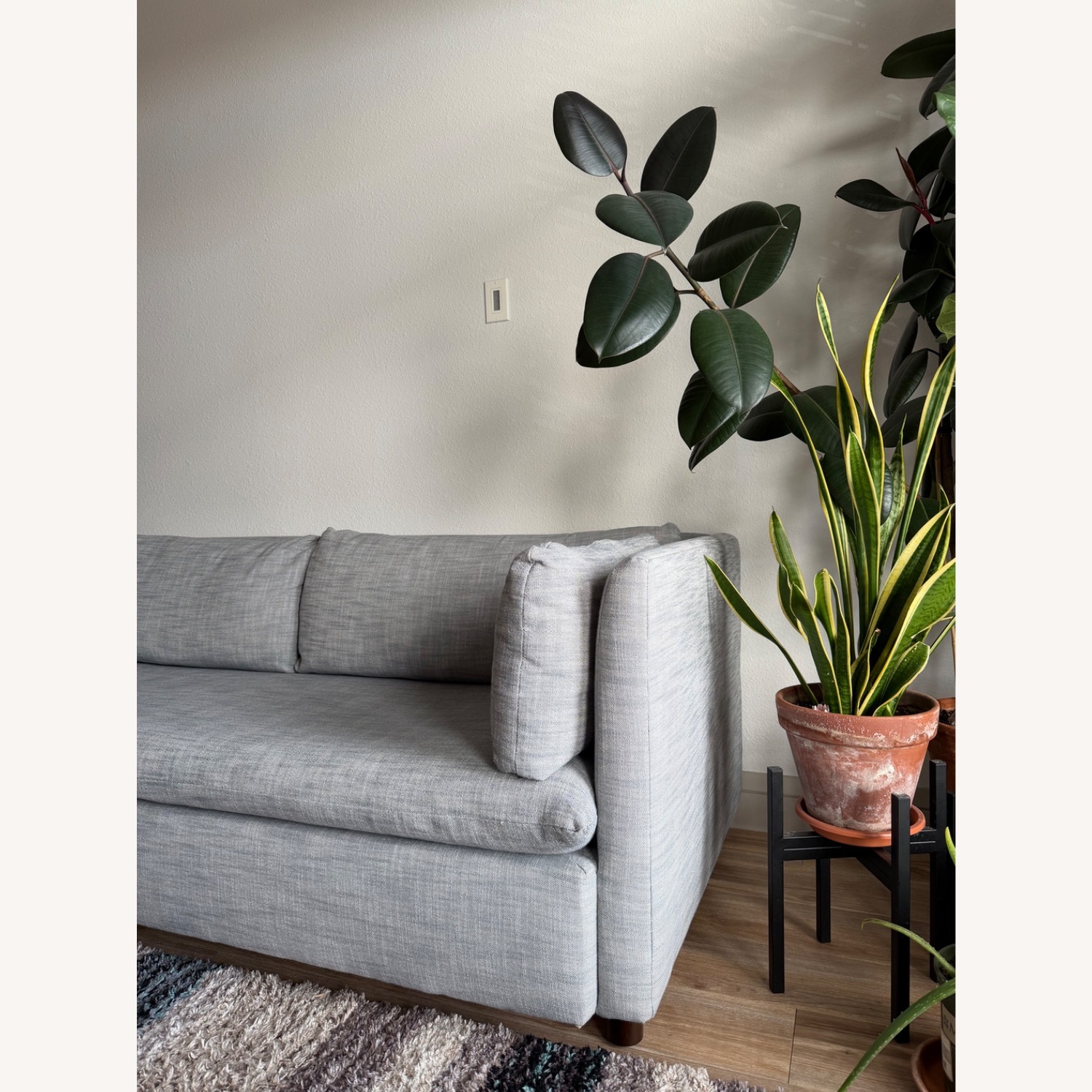 West Elm Shelter Light Gray Fabric Sleeper Sofa - image-4
