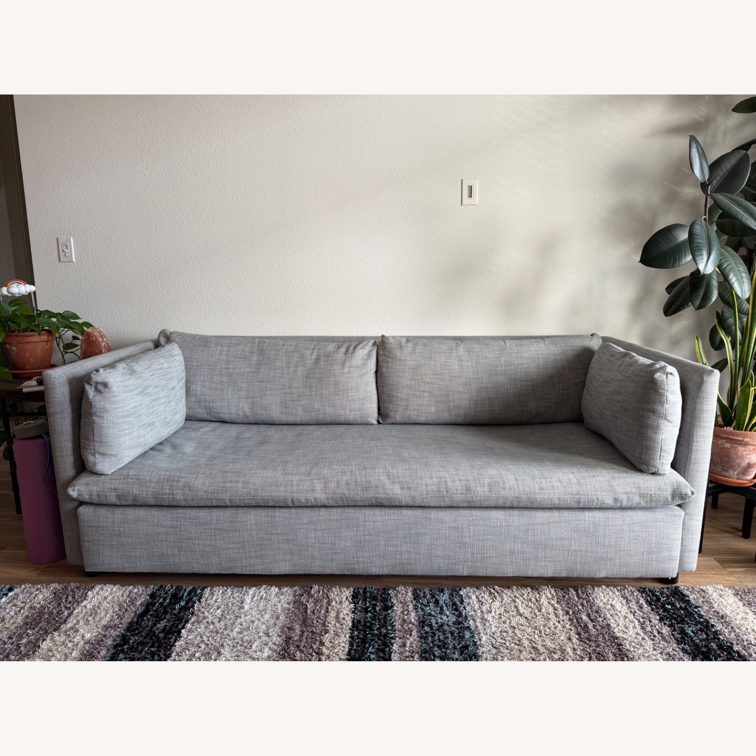 West Elm Shelter Light Gray Fabric Sleeper Sofa - image-2