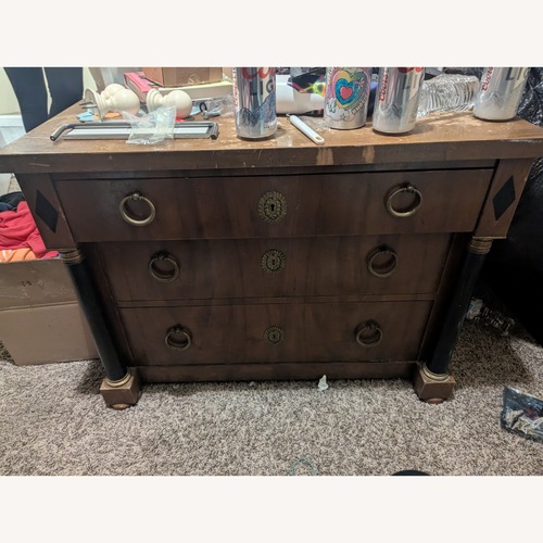Used Baker Furniture Dark Brown Wood Dresser for sale on AptDeco