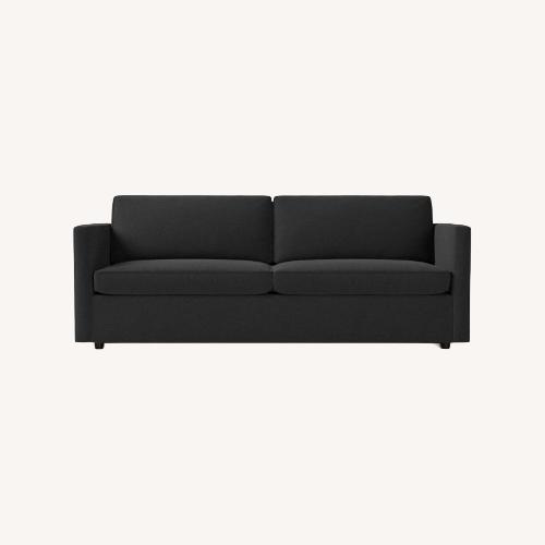 Used West Elm Harris Sofa Velvet Slate 86" for sale on AptDeco
