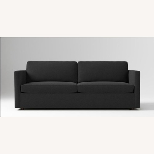 Used West Elm Harris Sofa Velvet Slate 86" for sale on AptDeco