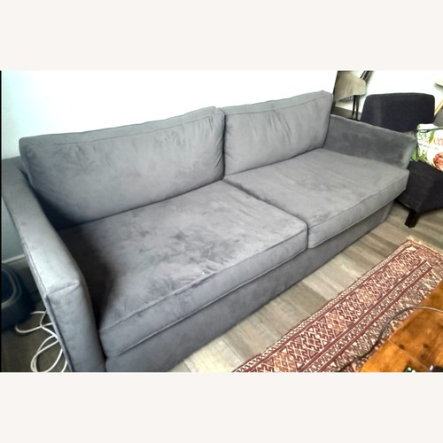 Used West Elm Harris Sofa Velvet Slate 86" for sale on AptDeco
