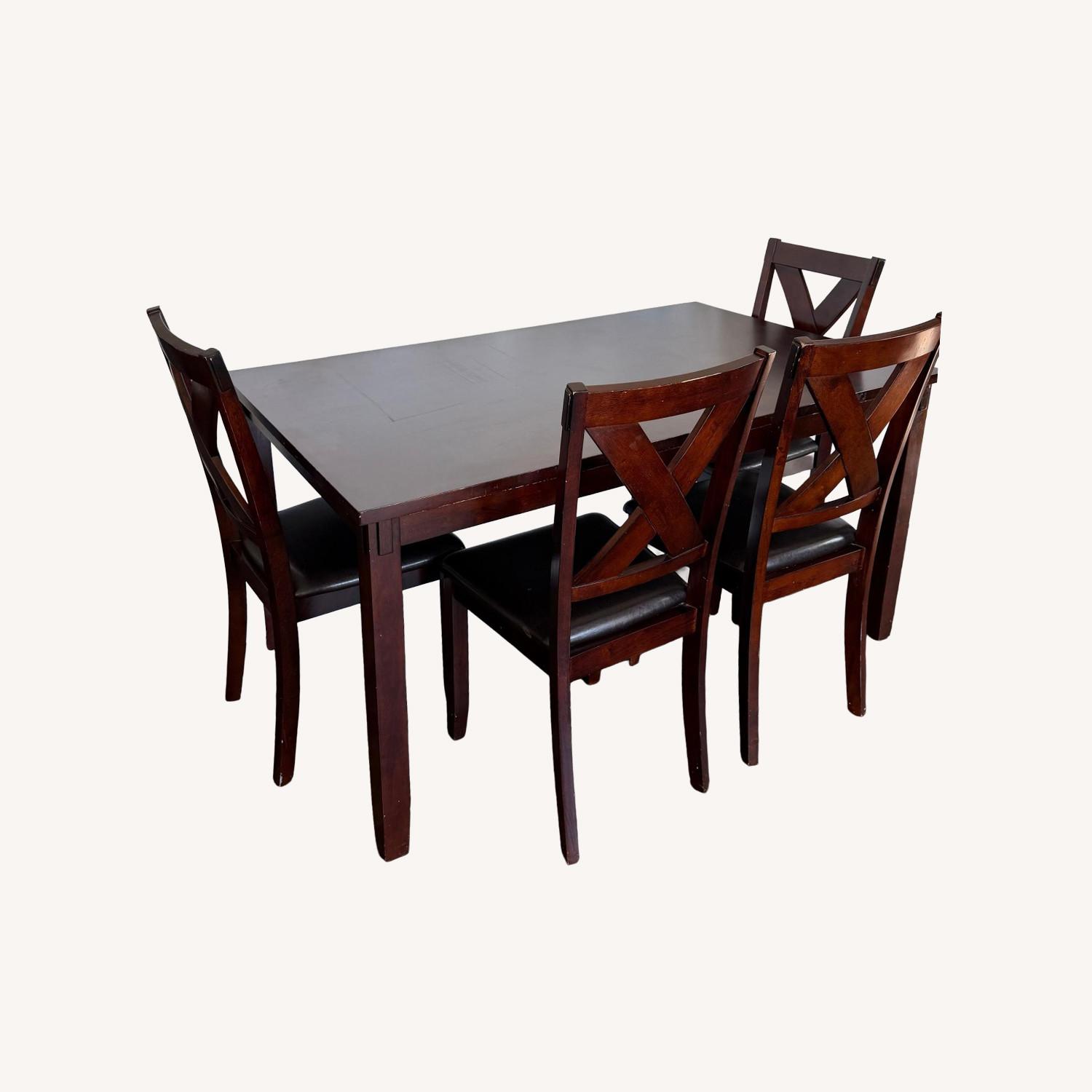 Living Spaces Dark Brown Wood Dining Sets - AptDeco