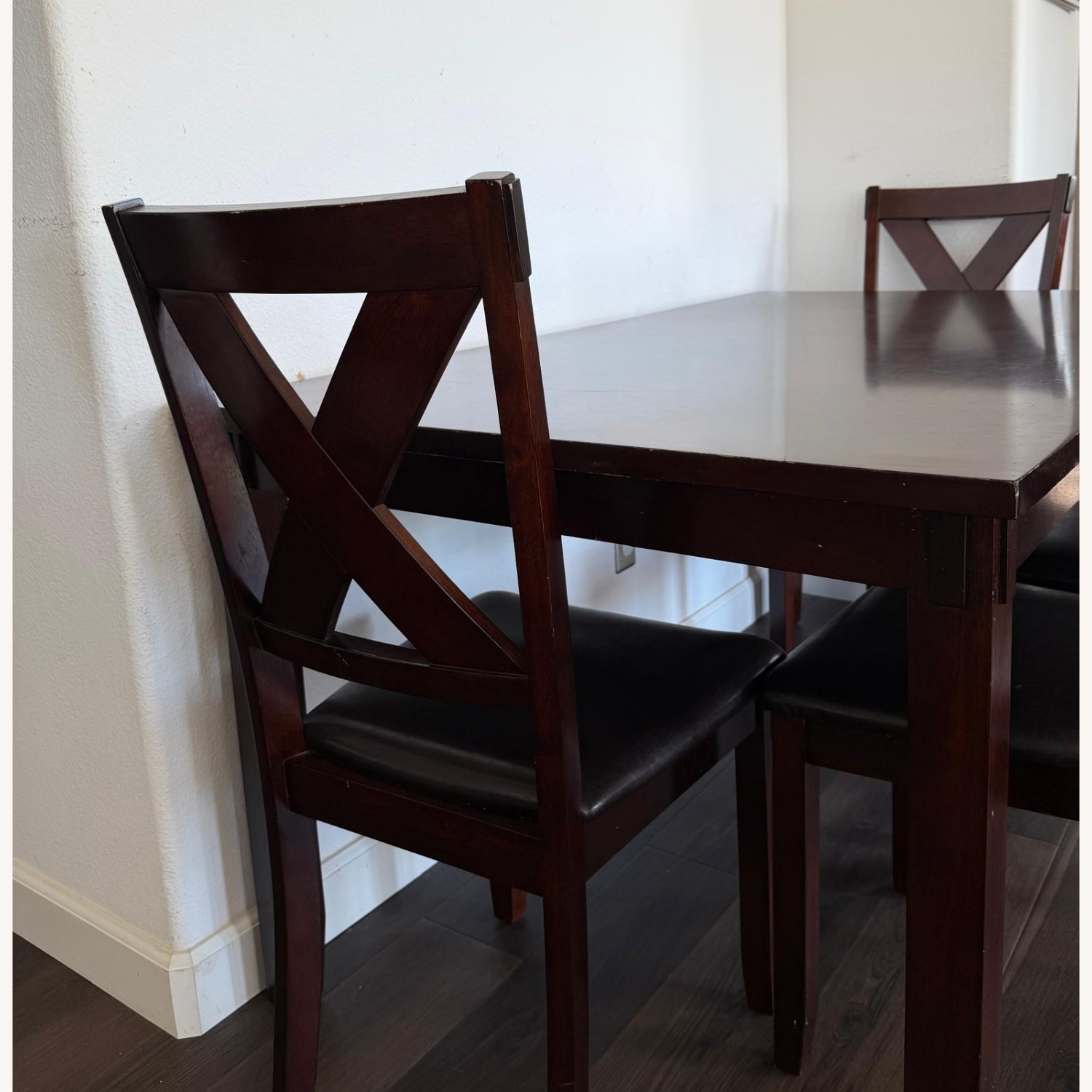 Living Spaces Dark Brown Wood Dining Sets - image-2