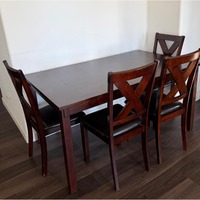 Living Spaces Dark Brown Wood Dining Sets