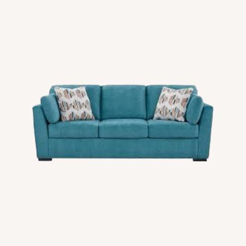 Used Ashley Furniture Keerwick Green Fabric 2 Seater Sofa for sale on AptDeco