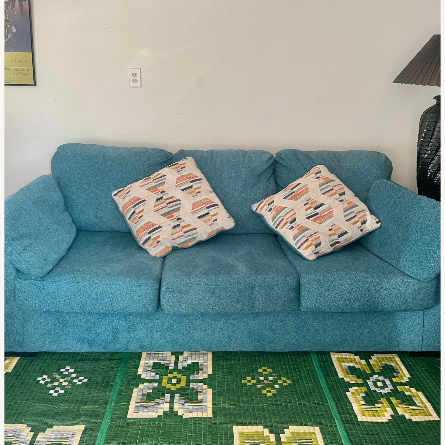 Ashley Furniture Keerwick Green Fabric 2 Seater Sofa - image-1