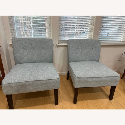Used Living Spaces Rosie Blue Accent Chairs for sale on AptDeco