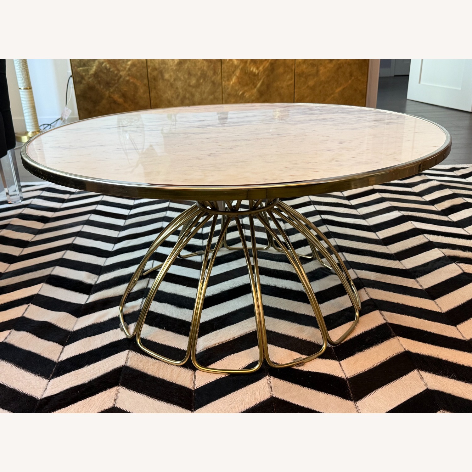 Anthropologie Seaford Marble & Brass Coffee Table - image-2