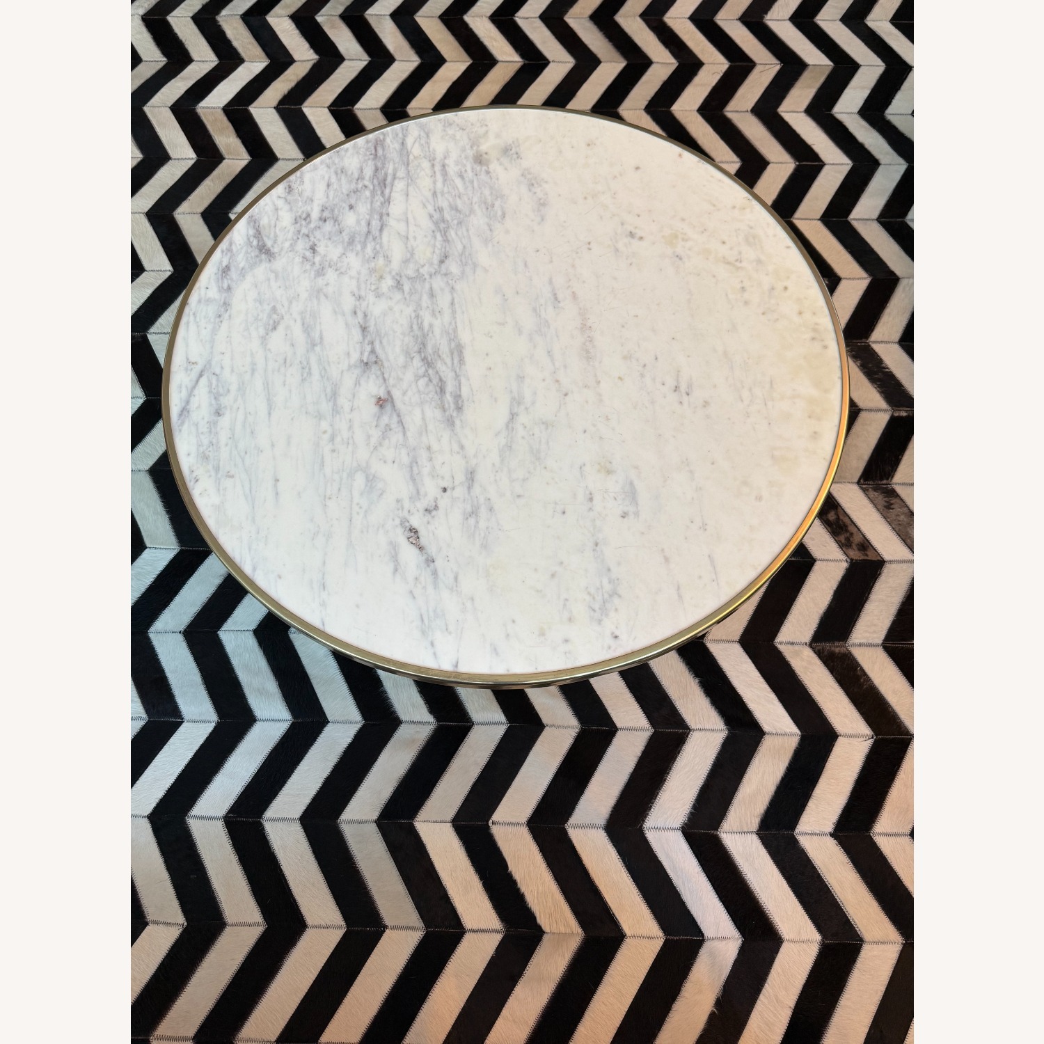Anthropologie Seaford Marble & Brass Coffee Table - image-4