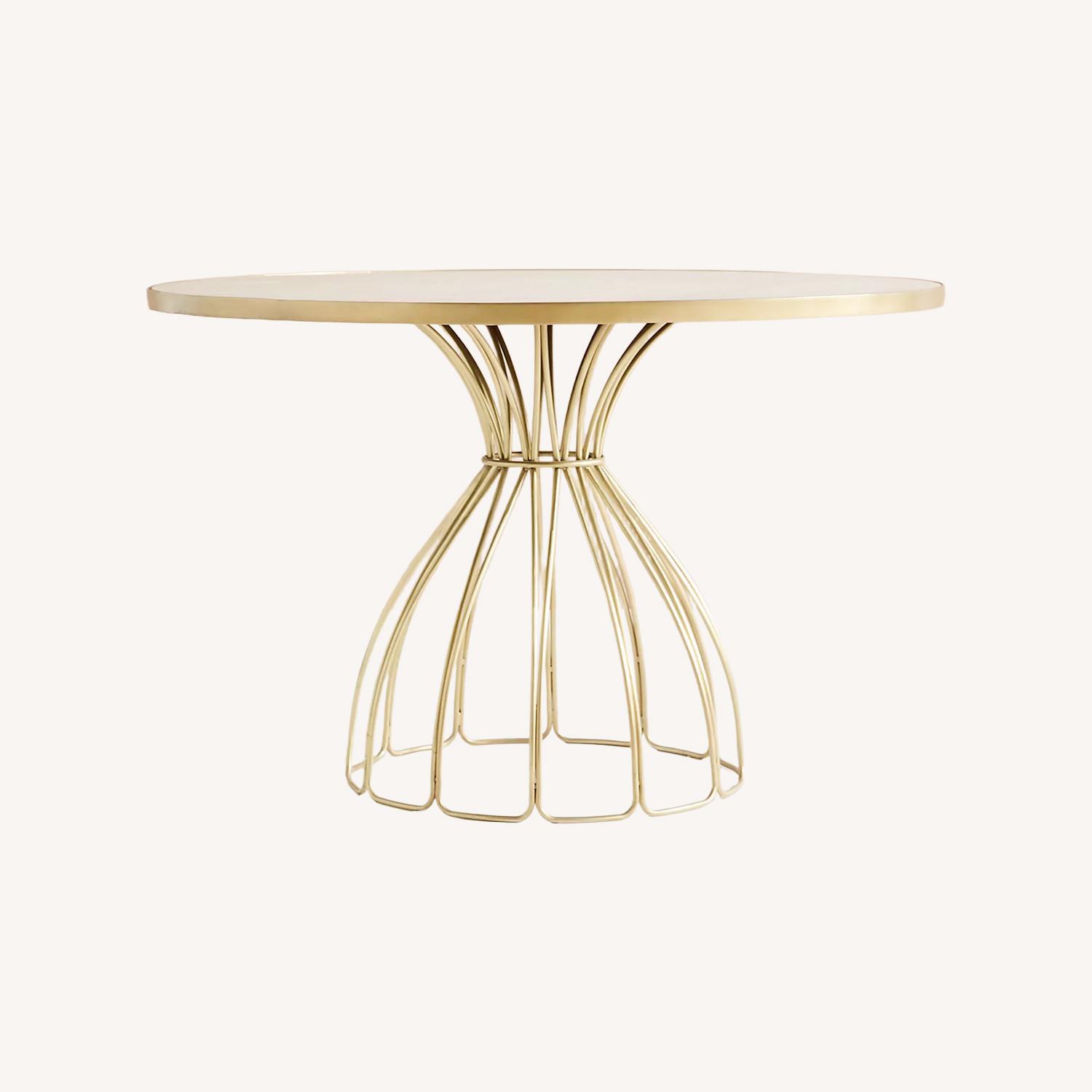 Anthropologie Seaford Marble & Brass Coffee Table - image-0