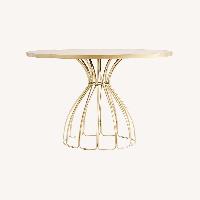 Anthropologie Seaford Marble & Brass Coffee Table